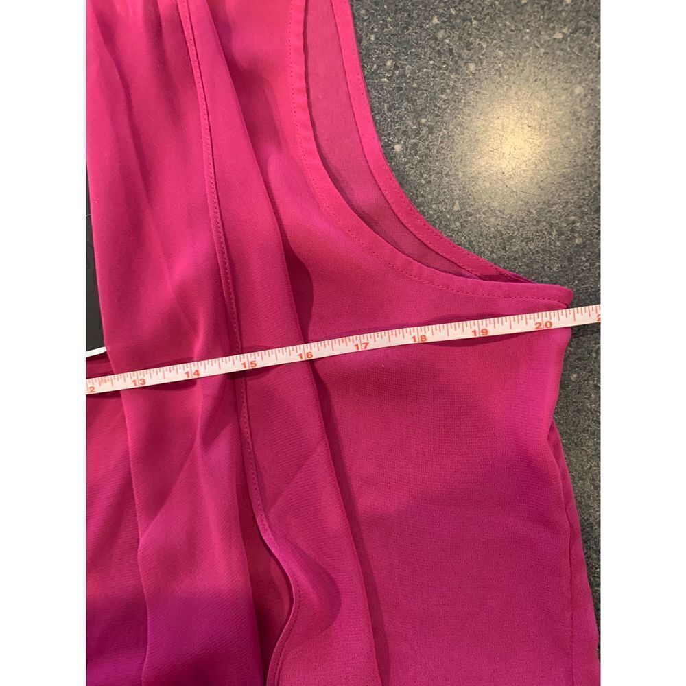 6th & Lane Fuschia Transparent Blouse size 16 Junior - Picture 4 of 7